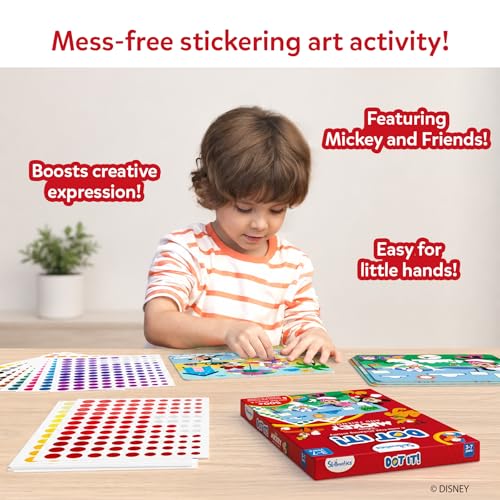 Image of Skillmatics Dot It Sticker Art - Disney Mickey & Friends, Mess-Free Fun for Kids, 500+ Stickers, Craft Kits, DIY Scrapbooking Activity, Travel Toys, Gifts for Boys & Girls Ages 3, 4, 5, 6, 7