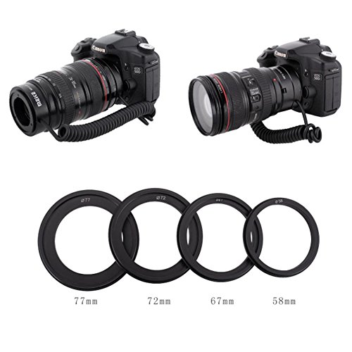 Meike Automatic Af Auto Focus Multifunctional E-Macro Extension Tube Mk-C-Up Macro & Reverse Mount On Lens With 58Mm 67Mm 72Mm 77Mm Adapter Rings For Canon Ef/Ef-S Mount Lenses #TOP3