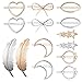 Pinces à Cheveux Métal, 14 Pièces Dainty Creux Géométrique Barrettes à Cheveux pour Filles Femmes Métal Épingles à Cheveux Bijoux Accessoires