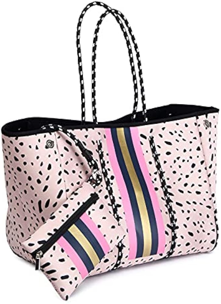 Amazon.com | Crafters Cup Leopard Neoprene Tote | Beach Tote, Gym
