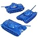 TimMee Toy Tanks for Plastic Army Men: Blue WW2 3pc - Made in USA