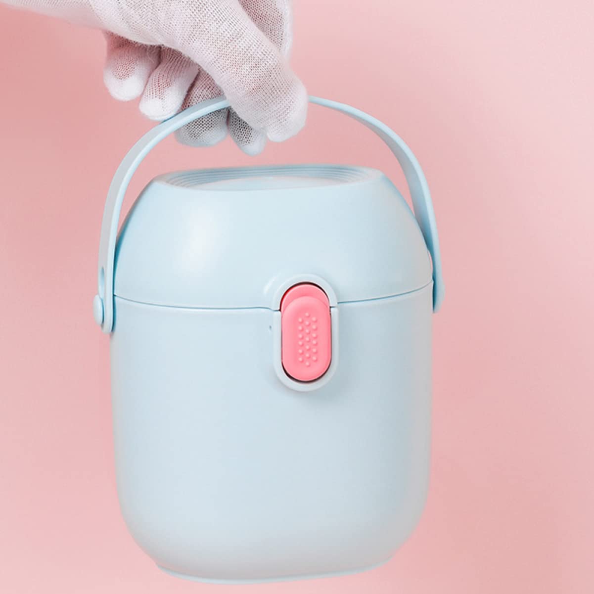 HAPINARY Milk Powder Box Set with Dispenser Dried Milk Container Spoon Holder Food Storage TPE Pp 2 Colors