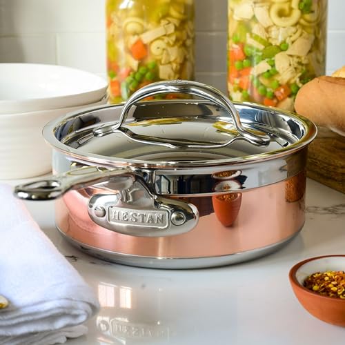 Image of Hestan - CopperBond Collection - 100% Pure Copper Sauce Pan, Induction Cooktop Compatible, 2 Quart