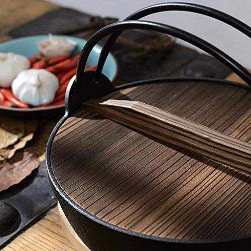 Wok sazonado con fondo aplanado para salteados asiáticos miniatura 2