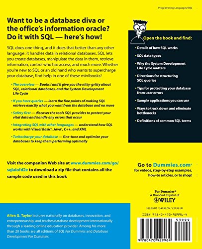 Image of SQL All-in-One For Dummies 2e