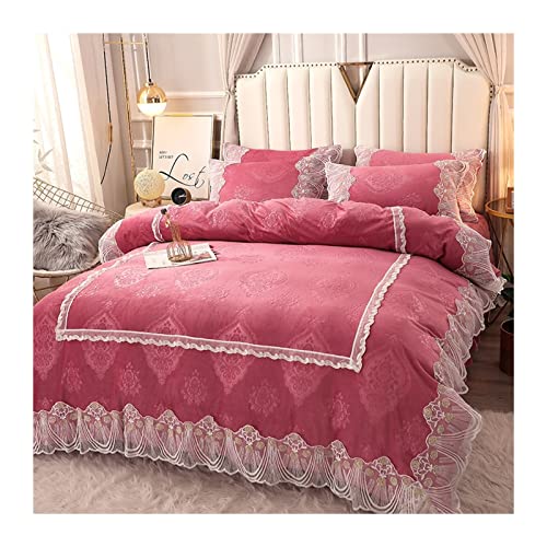 Housse de couette velours thermique double face et parure de lit flanelle hivernale matelassée