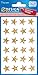 Produktbild AVERY Zweckform Art. 52419 Aufkleber Weihnachten 24 goldene Sterne (Weihnachtssticker aus Effektfolie, selbstklebende Weihnachtdeko für Karten, Geschenke, DIY) 1 Bogen mit 24 Sternstickern