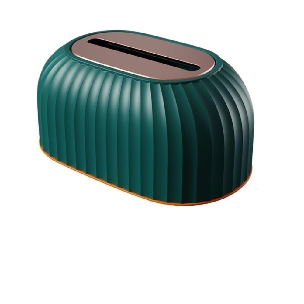 Tissue Case Paper Towel Dispenser Pure Color Vertical Home Living Room Toilet Desktop Tissue Dispenser(Green)
