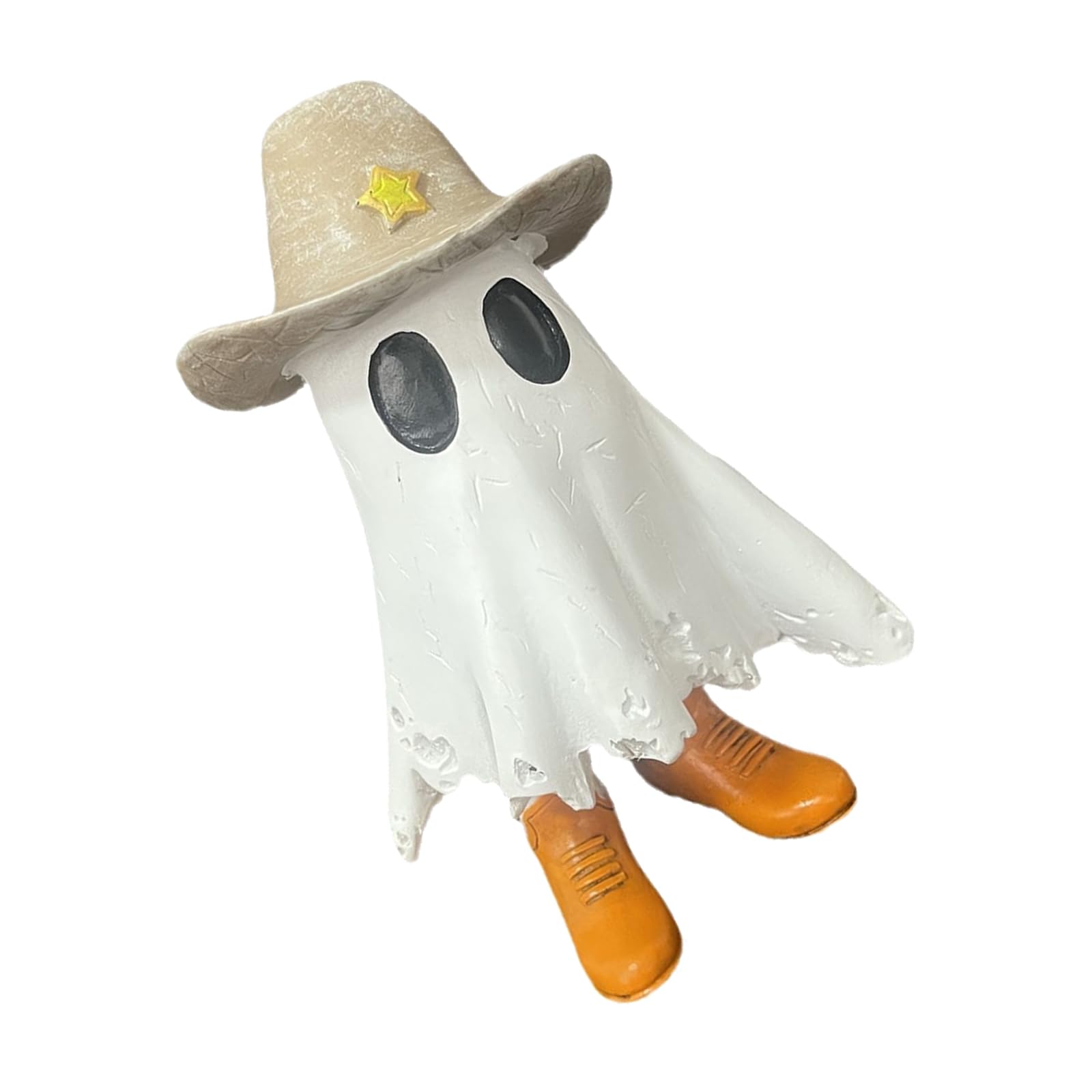 Kalttoy Artistic Cow Boy Specter Resin Sculpture Halloween Party Decoration Collectible Home Accent for Indoor Display Halloween Resin Sculpture Home Decoration