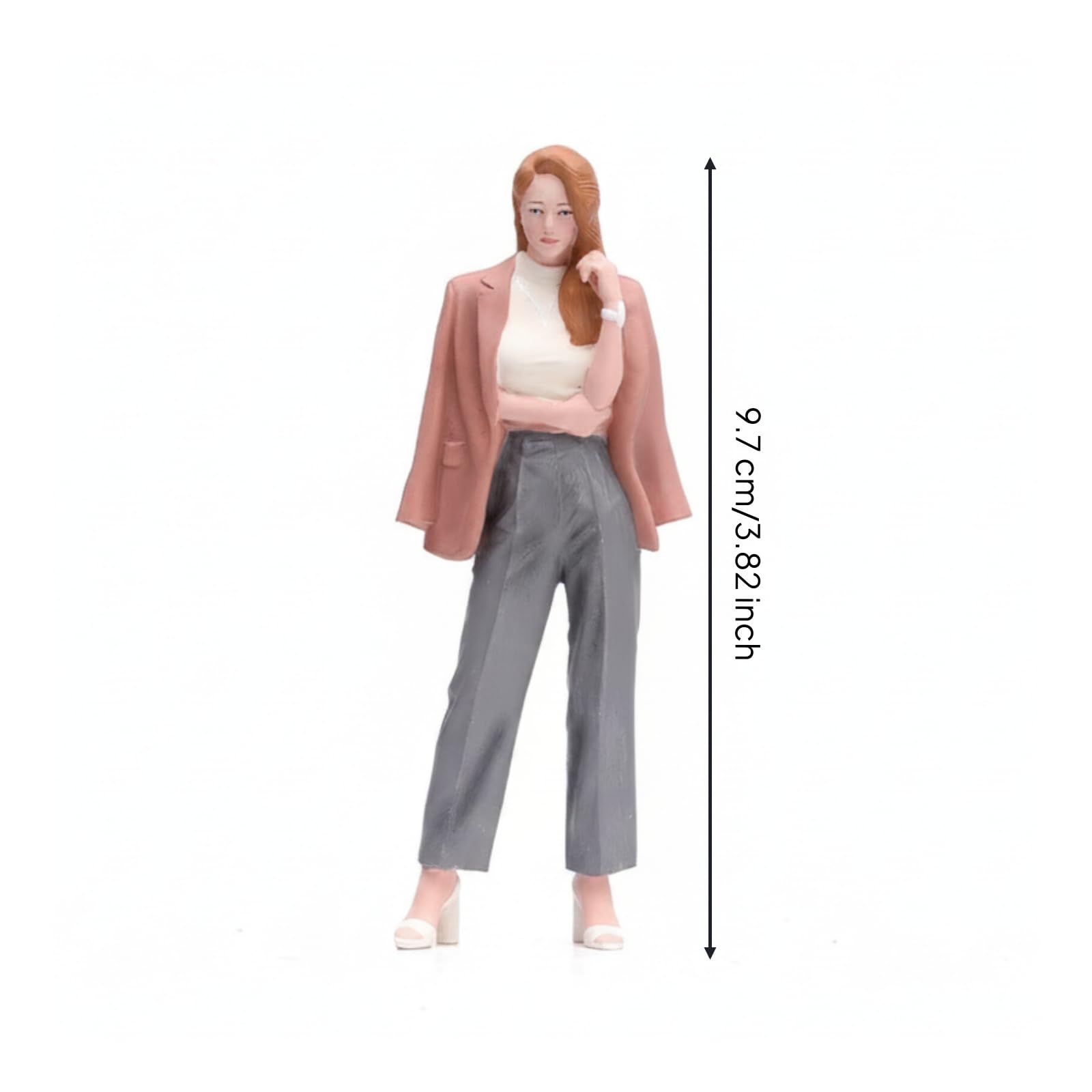 harayaa Painted Miniature Figure Miniaturfigur Dioramafigur Sammelfigur Modellfigur aus Harz Handbemalt mit Detailreichem Gesicht Und Kleidung für Kreative Displays Modellstraßen Bürodekor 9.7cm