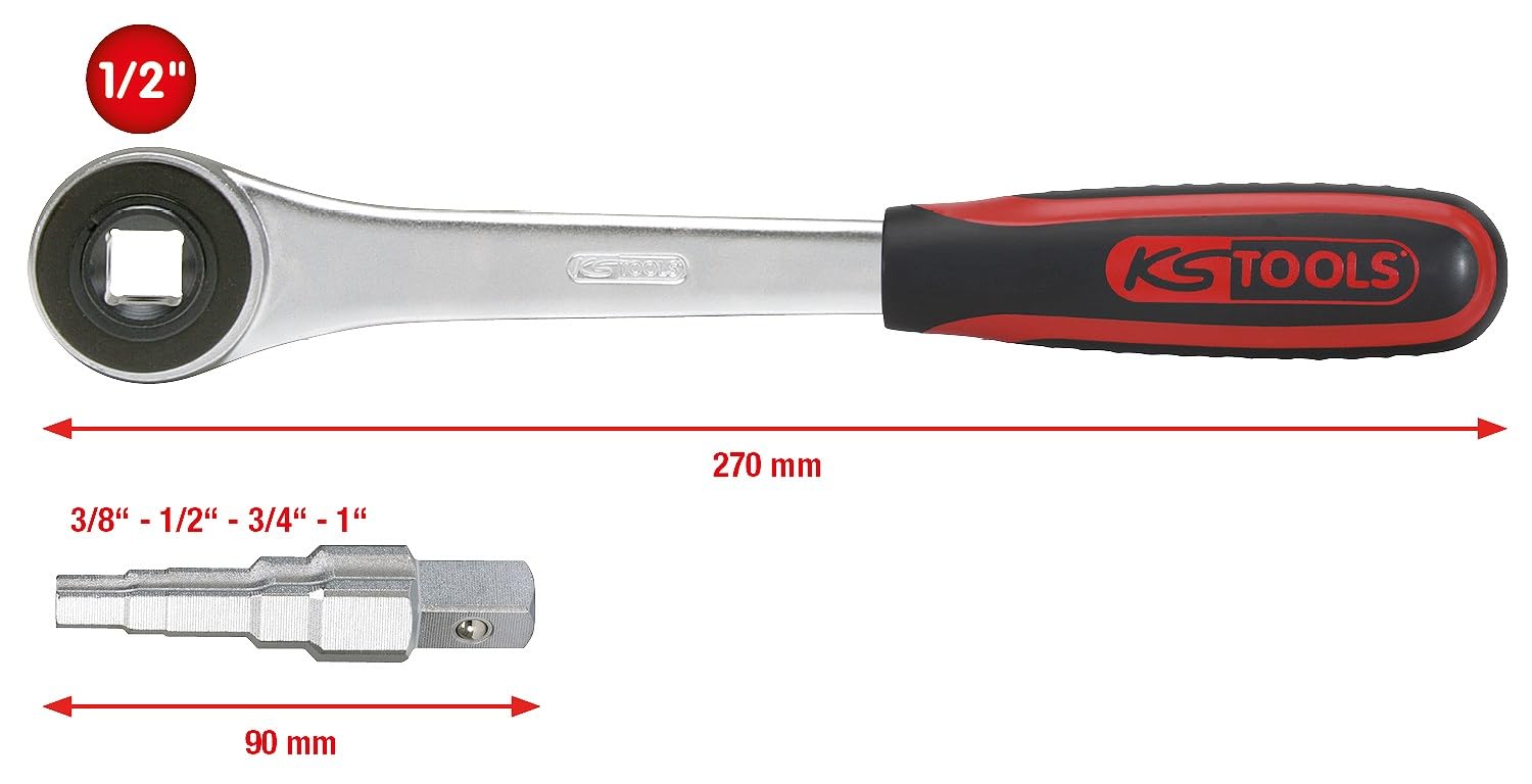 KS TOOLS - 130.3000 - Clé de montage étagée avec un cliquet - 4 étages - 3/8" à 1"