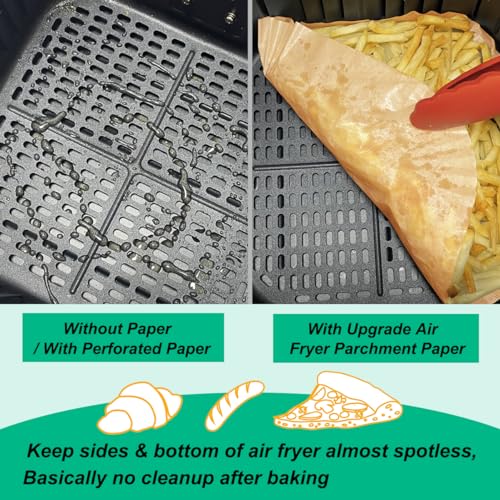 Image of BYKITCHEN 200pcs Air Fryer Liners, Compatible with Ninja Speedi 5.7L, Cosori 5.5L, Ninja MAX PRO /Philips 6.2L, 7.9Inch Large Air Fryer Liner, Baking Parchemnt Paper, Air Fryer Accessories for Kitchen