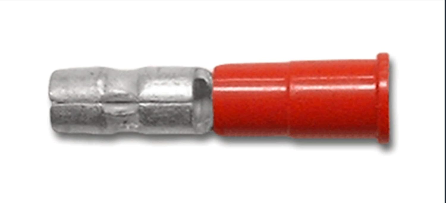 22-18 Gauge Vinyl Insulated .180 Male Bullet Terminal Connectors (100 Pack)