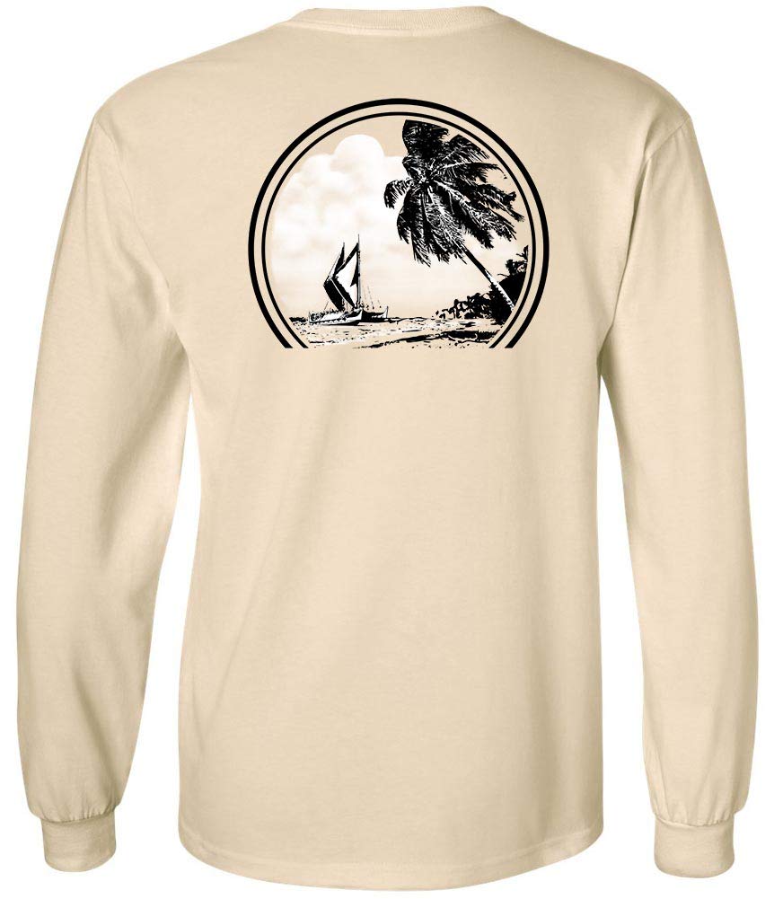 Koloa Surf Company Men's Hawaiian Boat Classic Logo Long Sleeve Tee-3XL-Natural/c