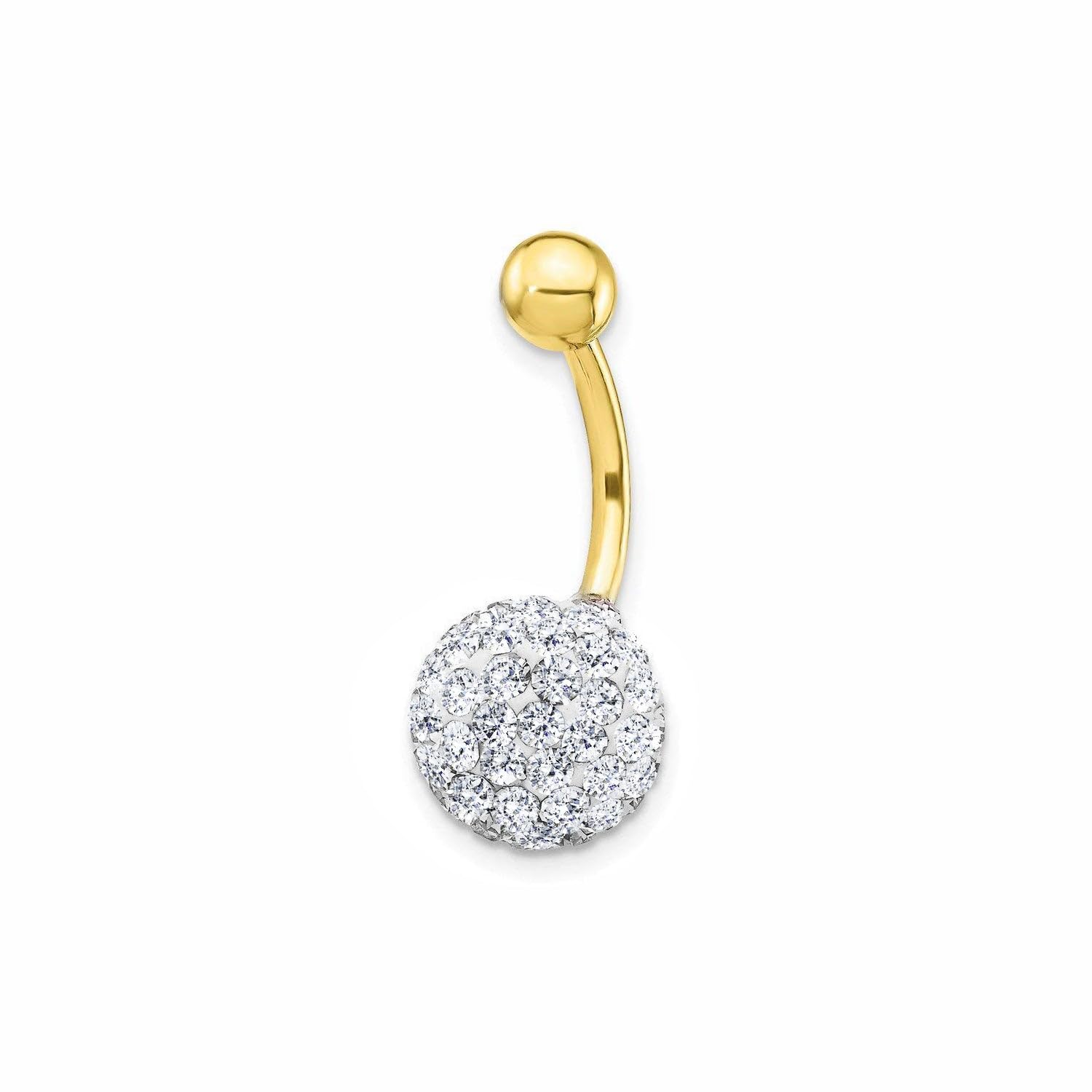 Monde Petit Piercing für Nabel mit Zirkon - Gelbgold 18 Karat (750) - Geschenkbox - Garantiezertifikat