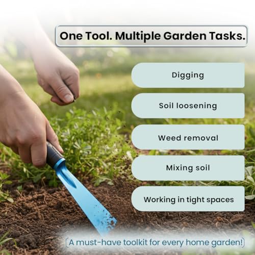 Image of IFFCO Urban Gardens - Rust-Free Heavy-Duty Garden - Khurpi | Hand Hoe for Digging, Weeding & Soil Loosening | Ideal for Home, Terrace & Balcony Gardening