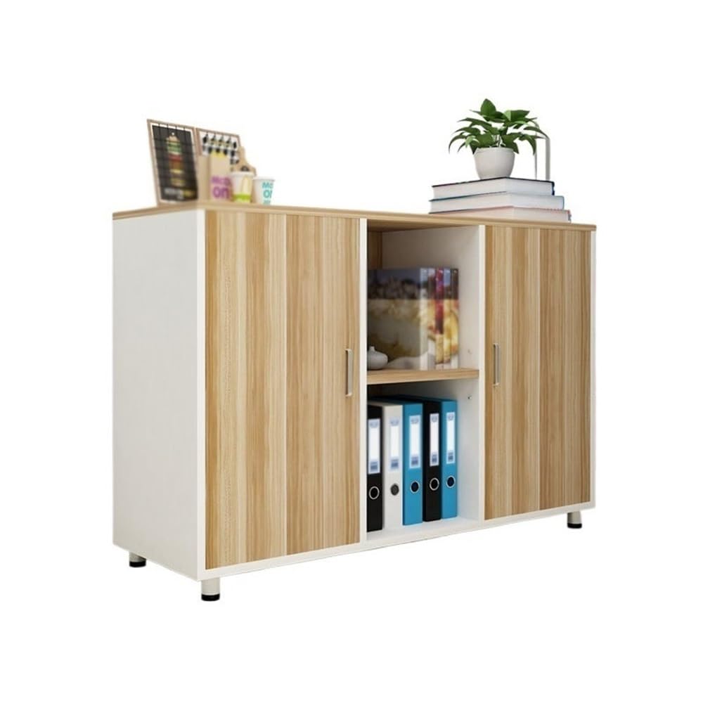Platzsparend Büromöbel, Aktenschrank, Lagerschrank, Datenschrank, Druckerschrank, Speisekammer, Kurzschrank(Natural)