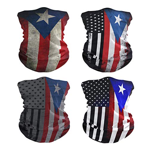 Image of 4Pcs Magic Headwear Neck Gaiter Tube Scarf Headbands Bandana Balaclava for Outdoor Running Cycling Skating Work Out