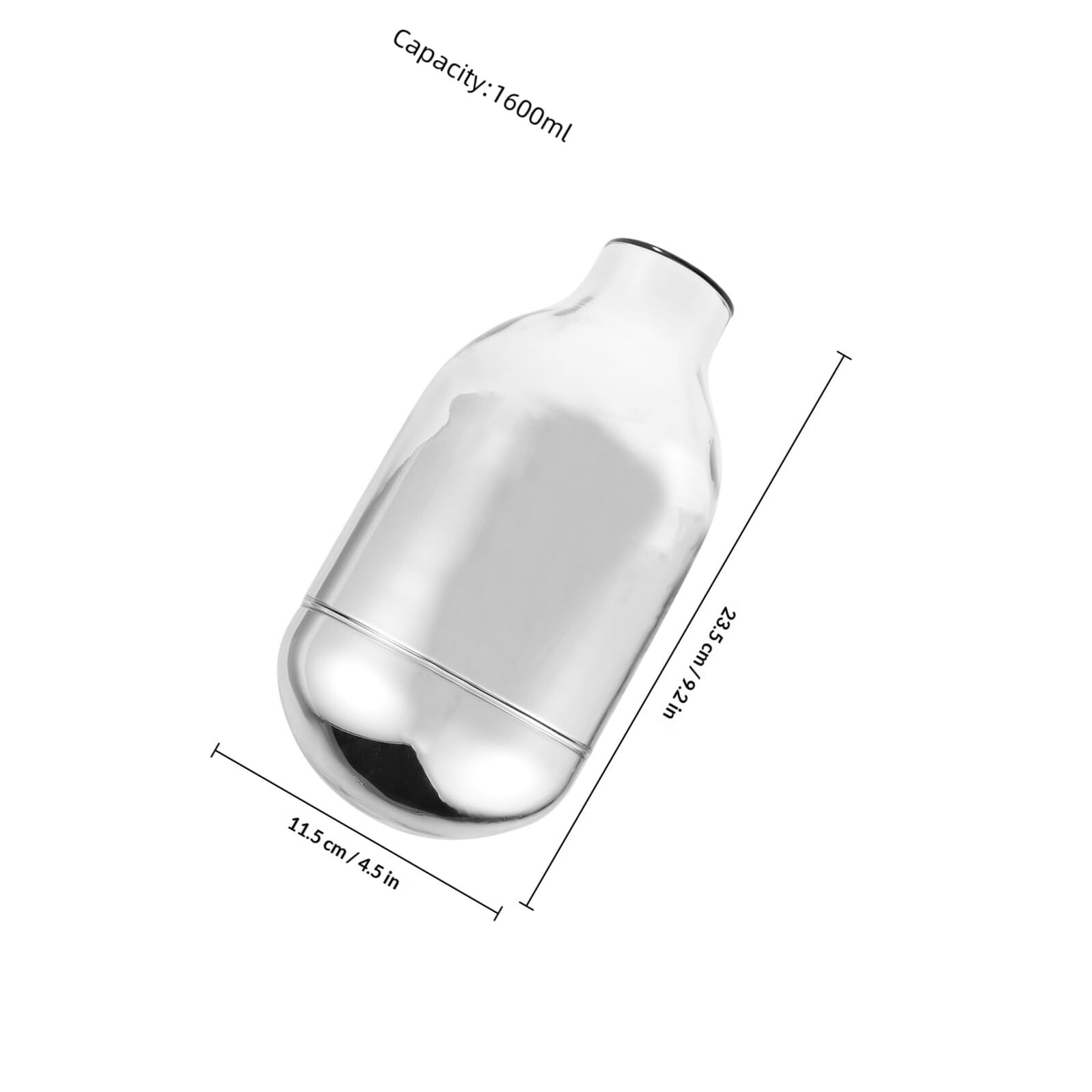 Thermoskanne 1,6 L mit Vakuumisoliertem Glas Innenbehälter Universelle Isolierflasche für Heißgetränke Kompatibel mit Wasserkochern Langanhaltende Wärmespeicherung Transparent