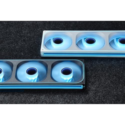Image of JONSBO ZB-240BR (Reverse) PC Case Fan, Reverse Blade Silent Computer Fan with Axis & 4-Sides Infinity Mirror, All-in-One, Single Frame Unit with 2x120mm ARGB Fans, PWM Fan 2400RPM, 28MM Thick,Black