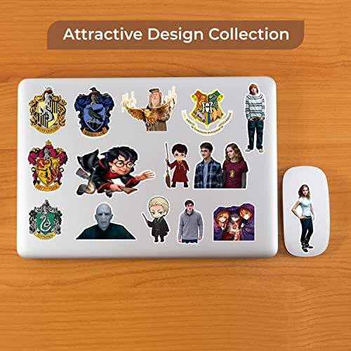 Image of Aesthetic Harry Potter Vinyl Journal Stickers for Phone Case, Laptop, Notebook, Dairy, Water Bottle,Etc Self-Adhesive Set of 50 Glossy and Waterproof (Harry Potterwall, 23 Cm, 30 Cms)