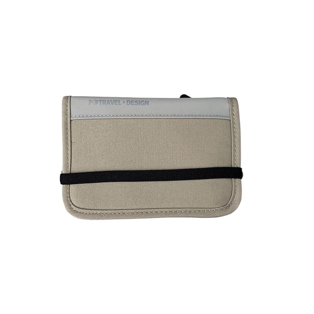 Impermeabile Porta Passaporto Portafoglio Da Viaggio Multifunzionale Piccolo Portafoglio Carta di Credito Sacchetto di Immagazzinaggio Portatile Documenti, Grigio chiaro, Taglia unica