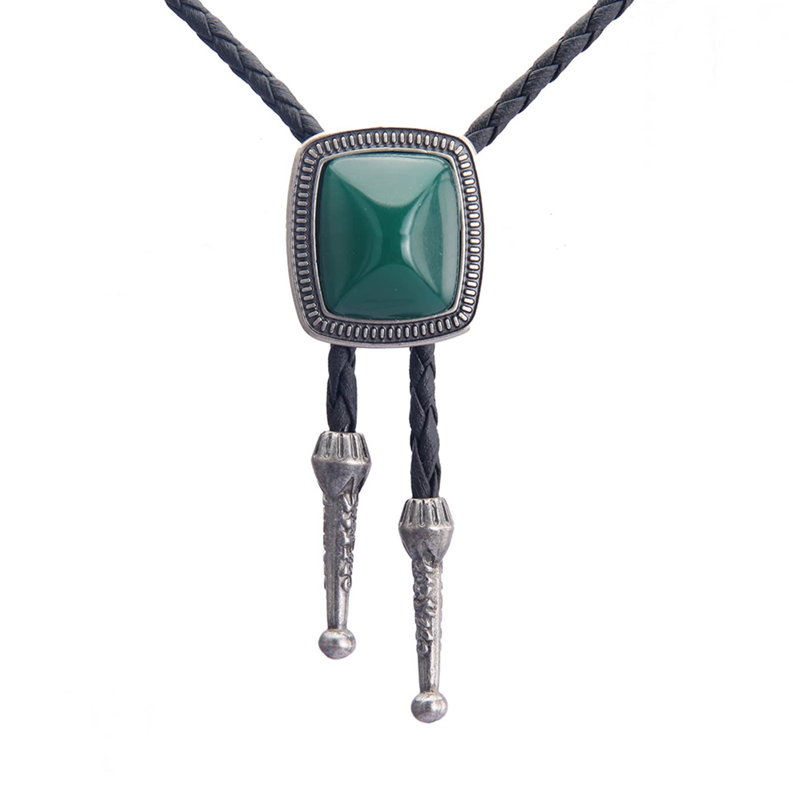 GelConnie Bolo Tie for Men Women Western Cowboy Turquoise Leather Necktie