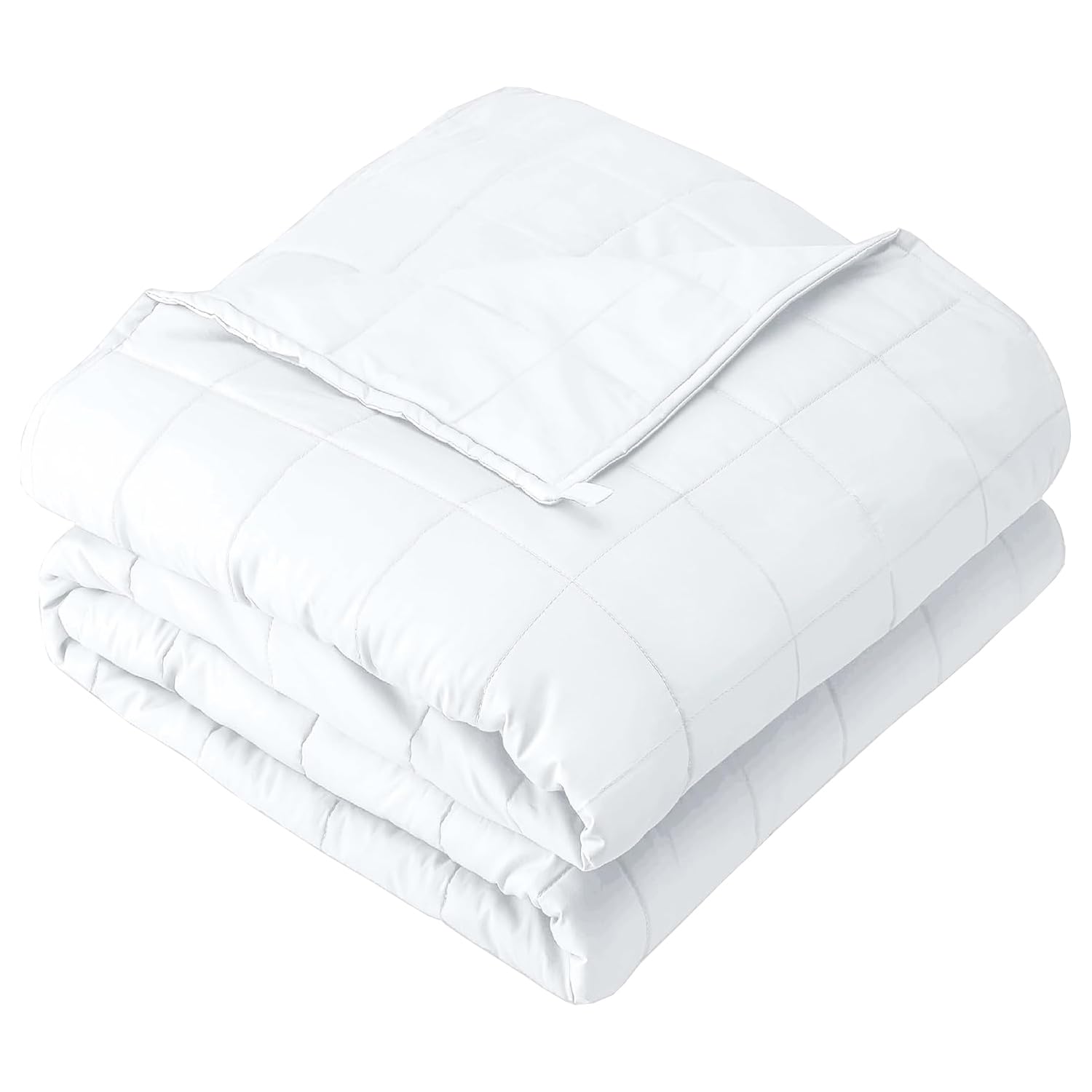 Weighted Blanket 5.5/6.8/9.1Kg Multiple Size Adult Heavy Blanket Double/Single Size Anxiety Relief Pressure Therapy Insomnia Stress Relief Blankets (White, 6.8Kg/150x200cm Single)