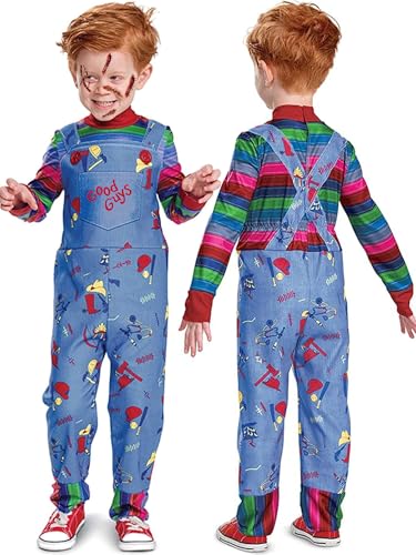 Disfraz Chucky para niños con accesorios y tatuajes miniatura 2