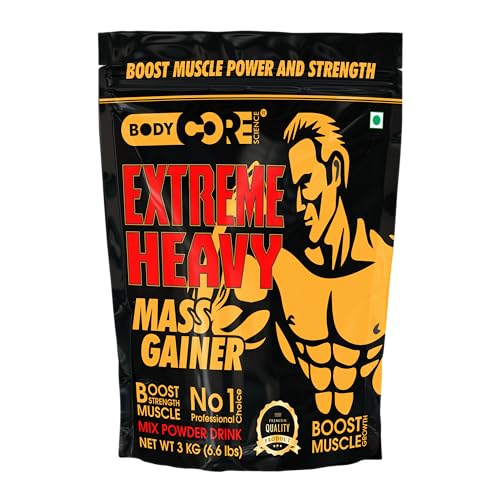 Image of Body Core Science Extreme Heavy Mass Gainer-3Kg (Vanilla, PO1)