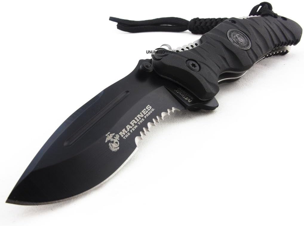 Ace Martial Arts Supply USMC Marines Reaper Assisted Opening Folding Knife 4.75-Inch Closed