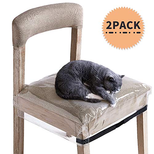 SIWUTIAO Plastic Dining Chair Covers, Clear PVC Waterproof Protector for Dining Room Chair