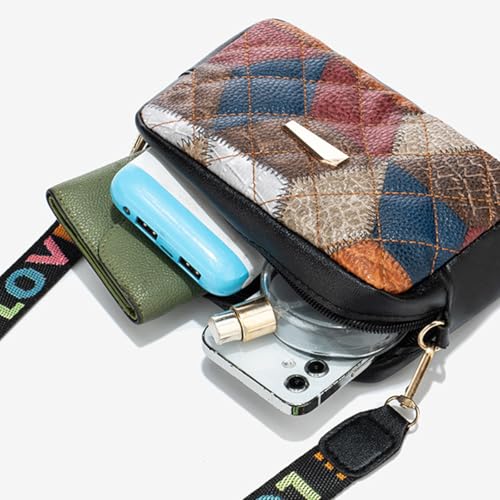 Vintage Color Block Single Shoulder Bag,Fashionable and Simple Small Square Bag,Lightweight Simple Suitable for Daily Travel4