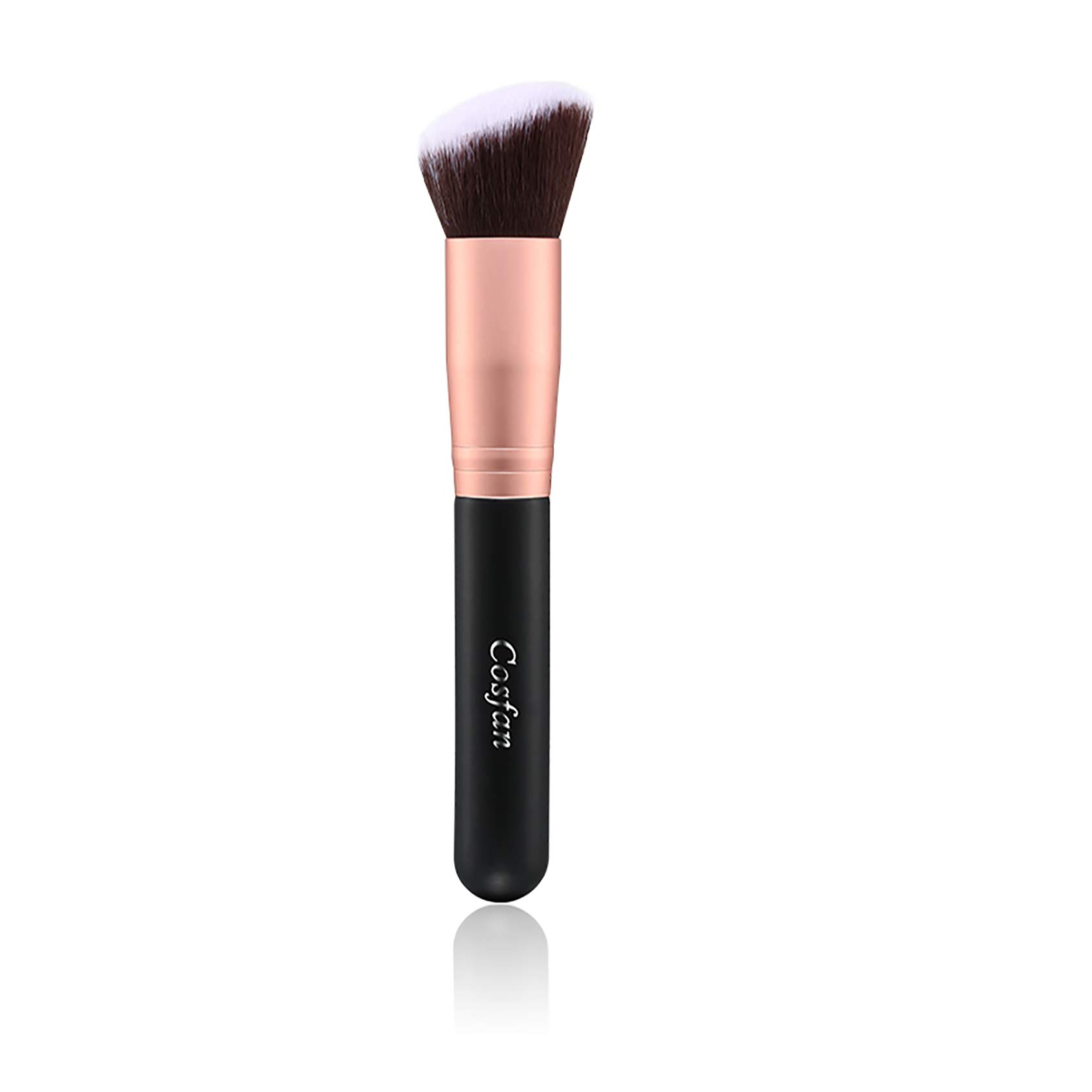 Angled Face Blush Bronzer Kabuki Brush Perfect for Face Contouring and Highlighting with Creams and Powders