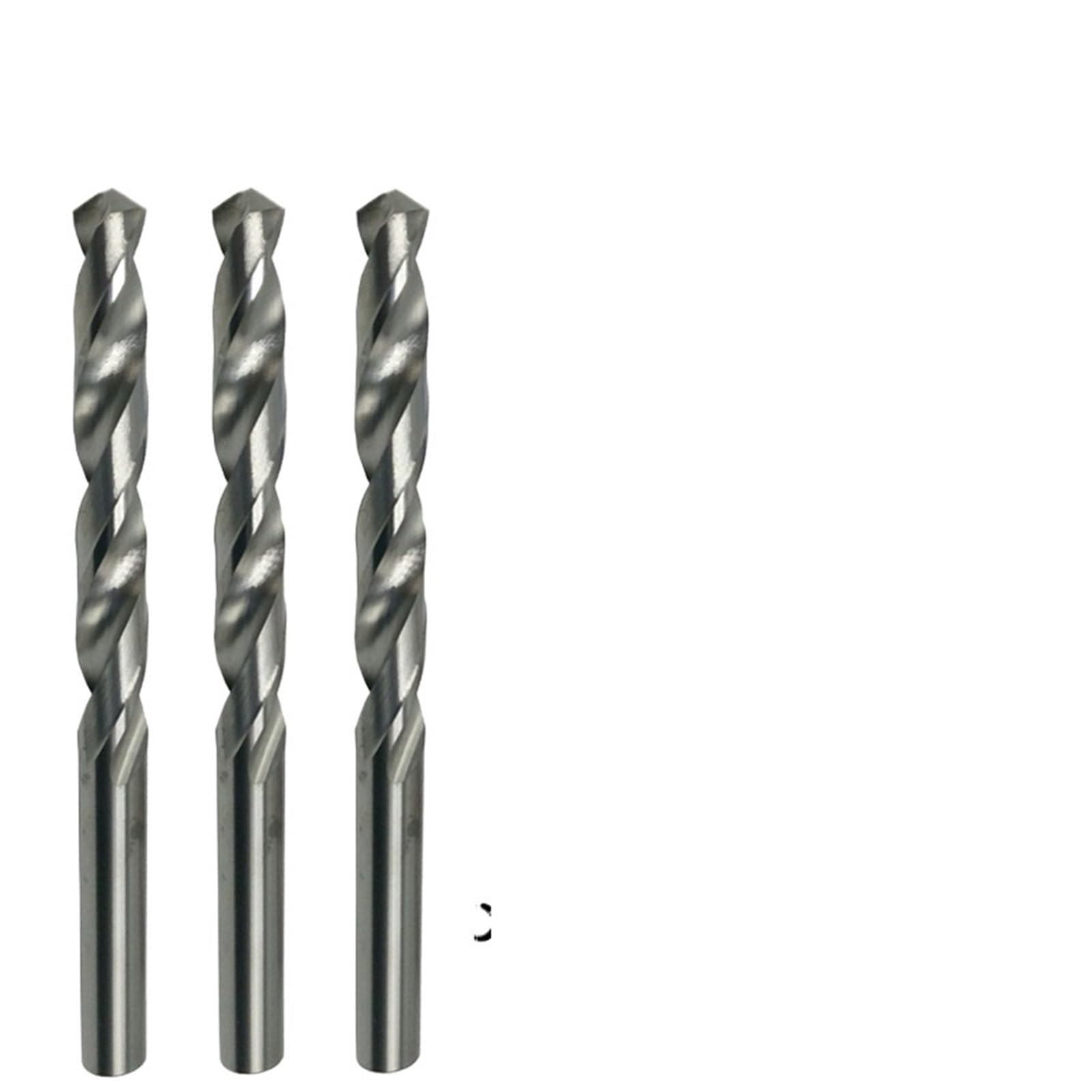 Juego de 3 brocas de carburo sólido de 5 mm a 9 mm x 80 mm de largo total, vástago redondo brillante, broca helicoidal de ranura en espiral for metal(6.8mm 3pc)