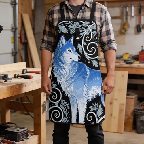 Delantal de trabajo Blue Wolf con 8 bolsillos ajustable miniatura 5
