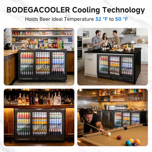 Image of Commercial Beverage Refrigerator,12 CuFt Back Bar CoolerStainless Steel Top