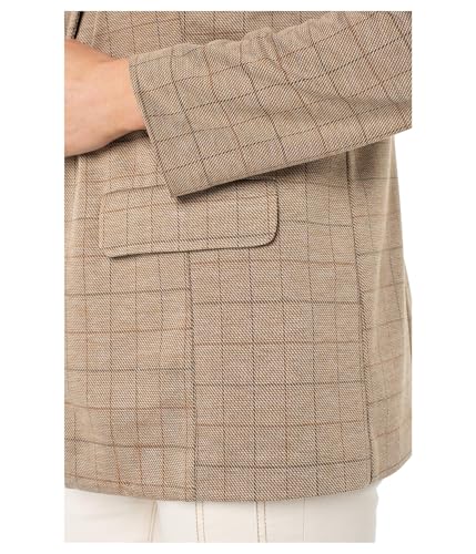 Liverpool Los Angeles Women's Boyfriend Blazer, Khaki Grid Check, Medium3