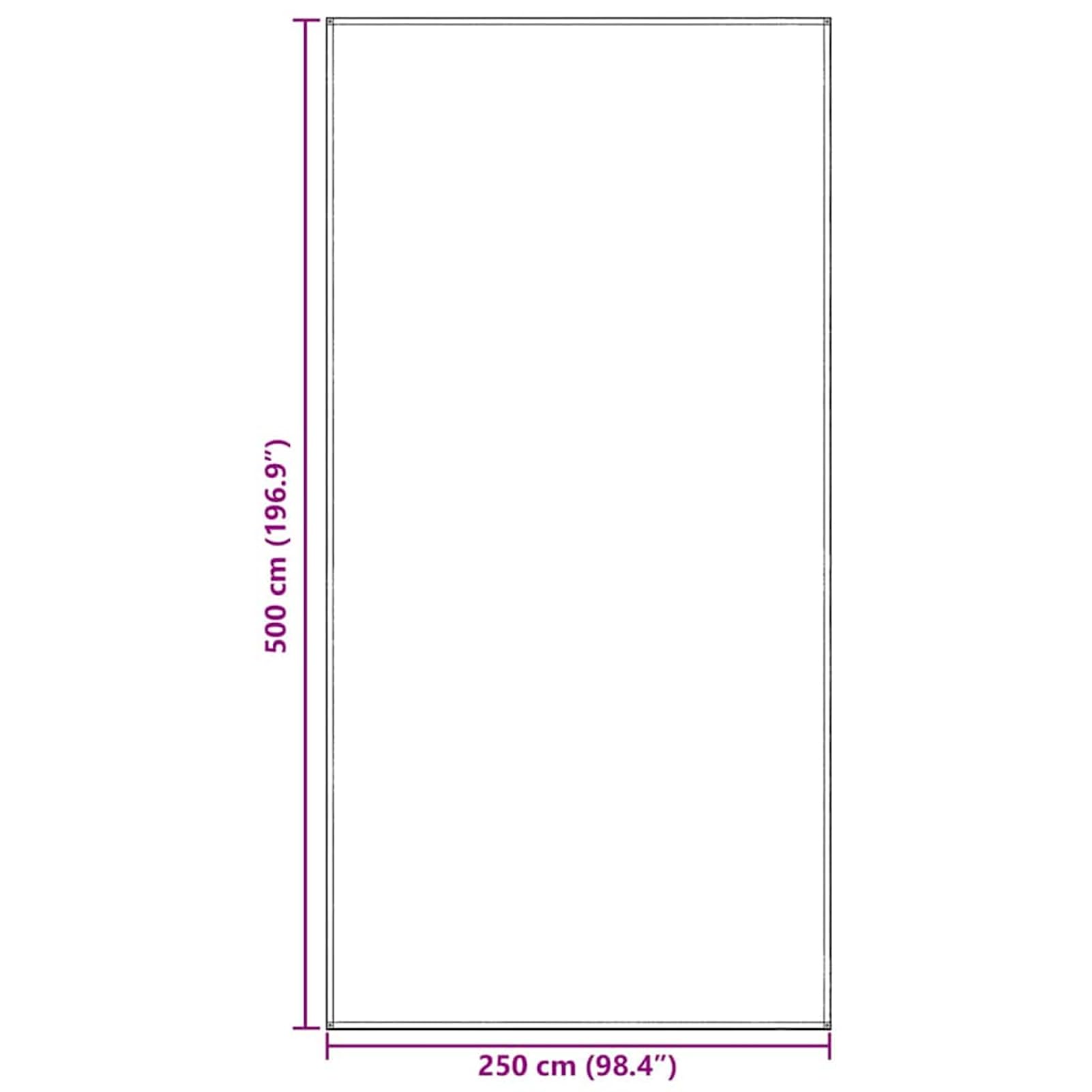 Gecheer Zelt Zubehör Hellgrau Polyester 250 x 500 cm Tragbar Zelteppich Zeltdeckel Picknickdecke Wohnwagen Balkon Outdoor