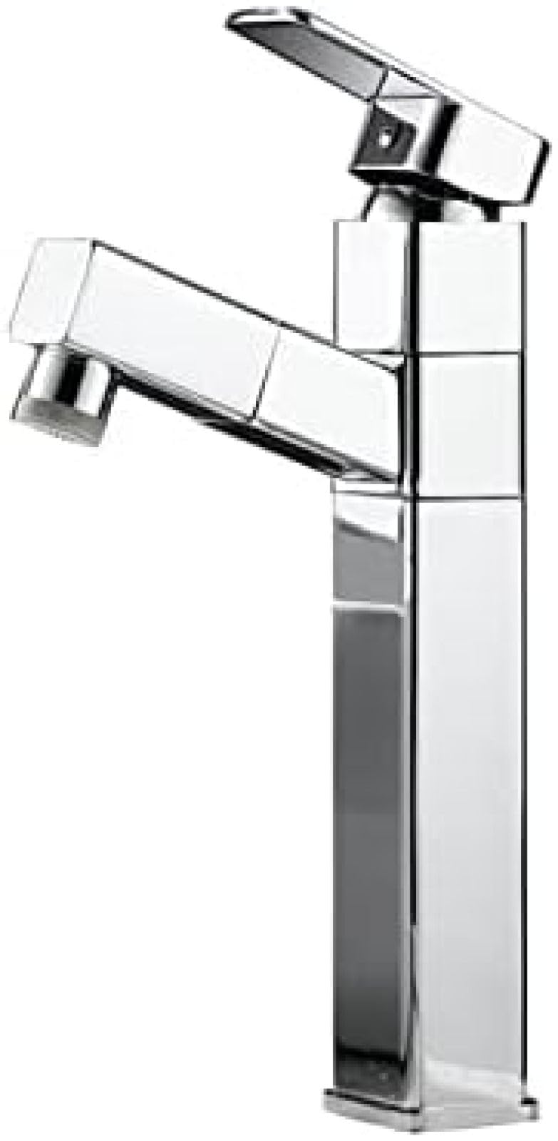 Mitigeur monocommande haut de gamme en chrome noir au design moderne et épuré