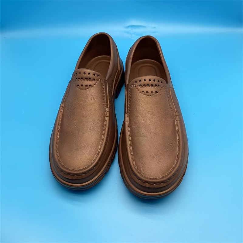 Men's Flat-Bottomed Chef's Work Shoes, Sturdy and Durable, Water-Resistant and Slip-Resistant, Easy to Put on and take Off2