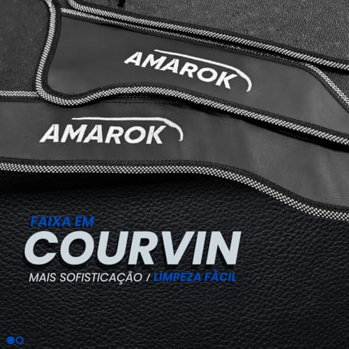 Jogo de Tapete Amarok Borracha Com Porta Copos 2010 2011 2012 2013 2014 2015 2016 2017 2018 2019 202