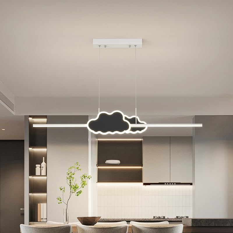 Lustre linéaire à télécommande et intensité variable pour salon moderne