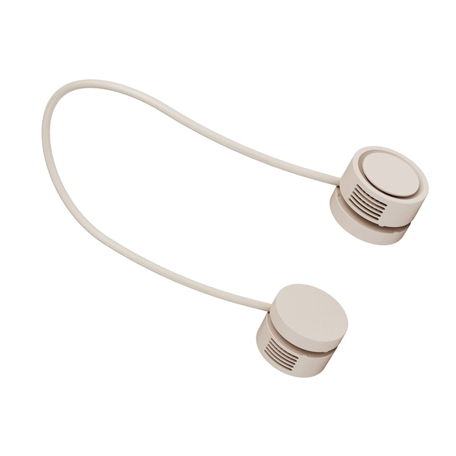 Fydun Ventilador de Cuello Portátil Mini USB de Carga Manos Libres Ventilador de Cuello Colgante sin Aspas con Función de Aromaterapia para Exteriores para Familias (Albaricoque)