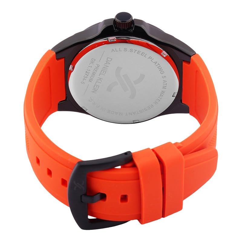 Image of Daniel Klein Silicone Black Dial Premium Men's Analog Watch - DK.1.13734-5
