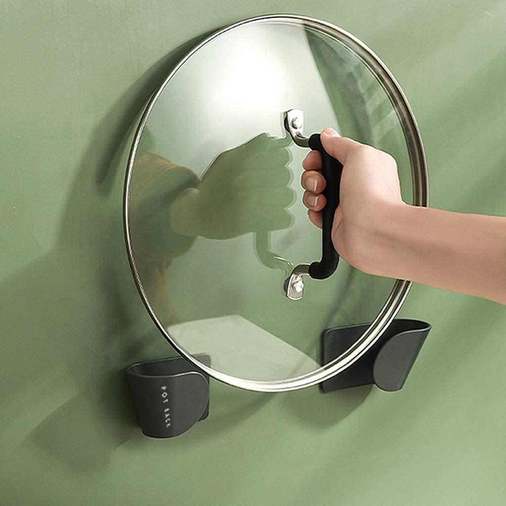 Supporti Autoadesivi Per Coperchi Pentole - 6 Pezzi Neri, Regolabili, Salvaspazio - Foto 5