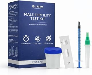 B-Arm Male Fertility Test Kit (Pack of 1) | 99% Accuracy, 5-Minute Results | Sperm Testing Kit to Check Sperm Levels Discr... Price In India