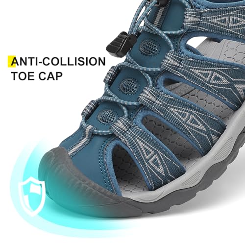 Image of Dannto Women's Sport Hiking Sandals Closed Toe Outdoor Athletic Walking Sandal Lightweight Summer Water Shoes