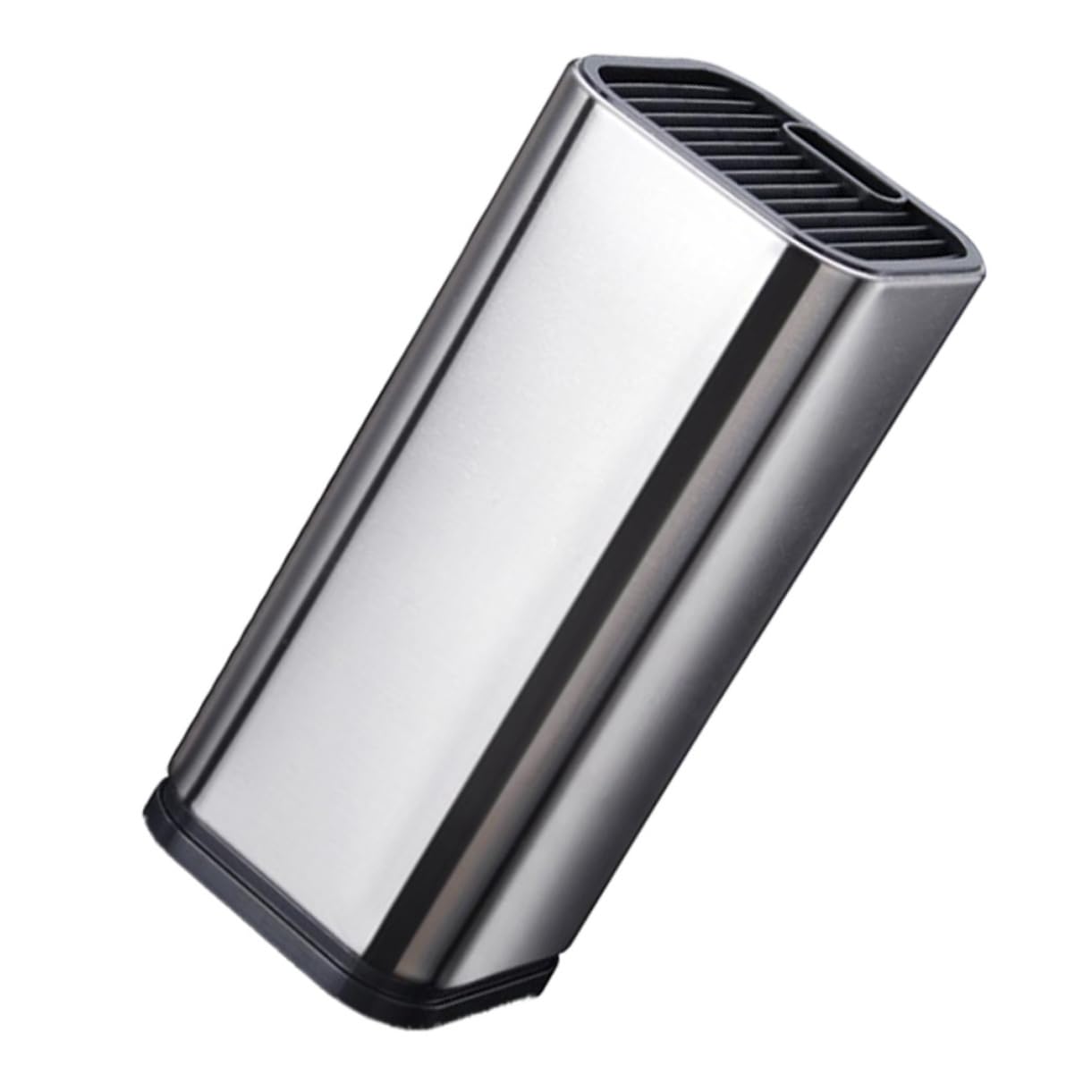 KICHOUSE 1pc Stainless Steel Knife Storage Rack Inserted Cutter Holder for Kitchen Organization Silver Multi Function Storage for Home Restaurant and Hotel Use