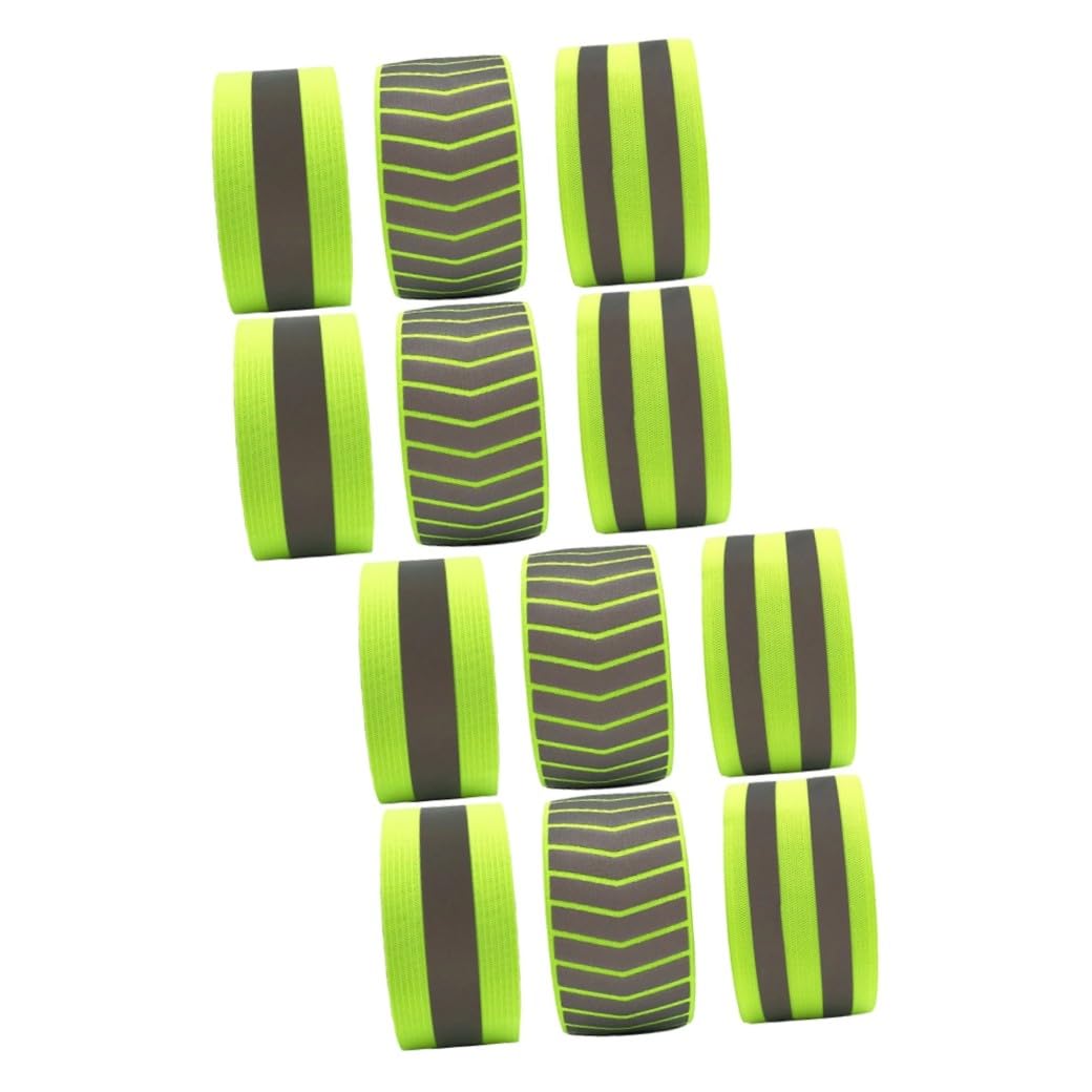 ibasenice Reflektierendes Armband Reflektoren Armbinden Laufgürtel Bands Sport Läufer Sicherheitsband Beleuchtet Sichtweite Nacht Männer Green